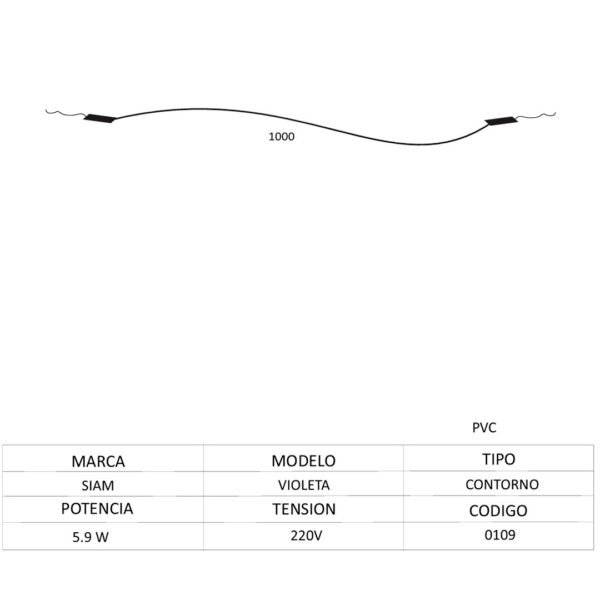 CONTORNO SILICONA VIOLETA L:1+CC SIAM 0109