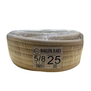 MANGUERA CRISTAL 5/8 PVC BLANCA 6X20 100100