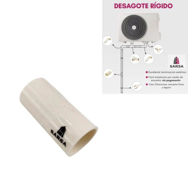 UNION RIGIDA PARA DESAGUE SPLIT DIAM.18 BLANCO 100472