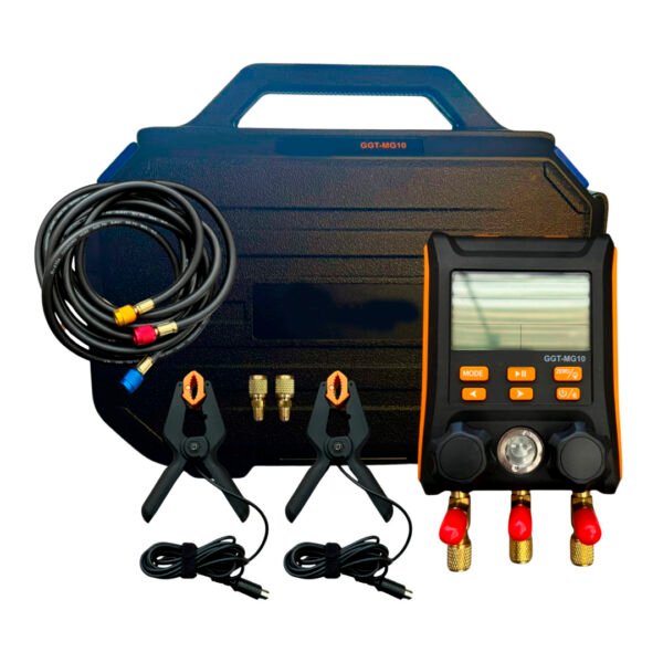 KIT VALIJA MANIFOLD DIGITAL 88 TIPOS GASES C / MANGUERA 138645