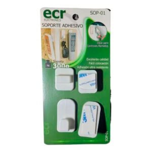 SOPORTE ADHESIVO BLANCO SET X2 SO01B