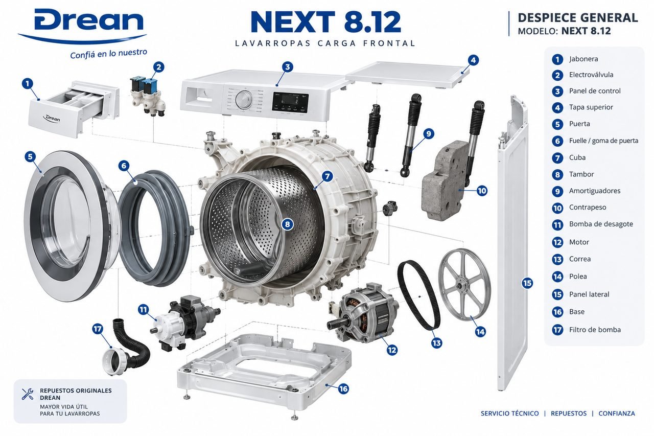 Despiece de Drean Next 8.12 DD